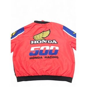 Forever 21 Plus Honda Racing Jacket Men's‎ 3XL Red Motorcycle Motorsport Bomber